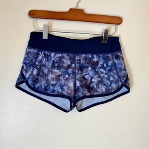 Lululemon Ivivva Navy Print Speed Shorts